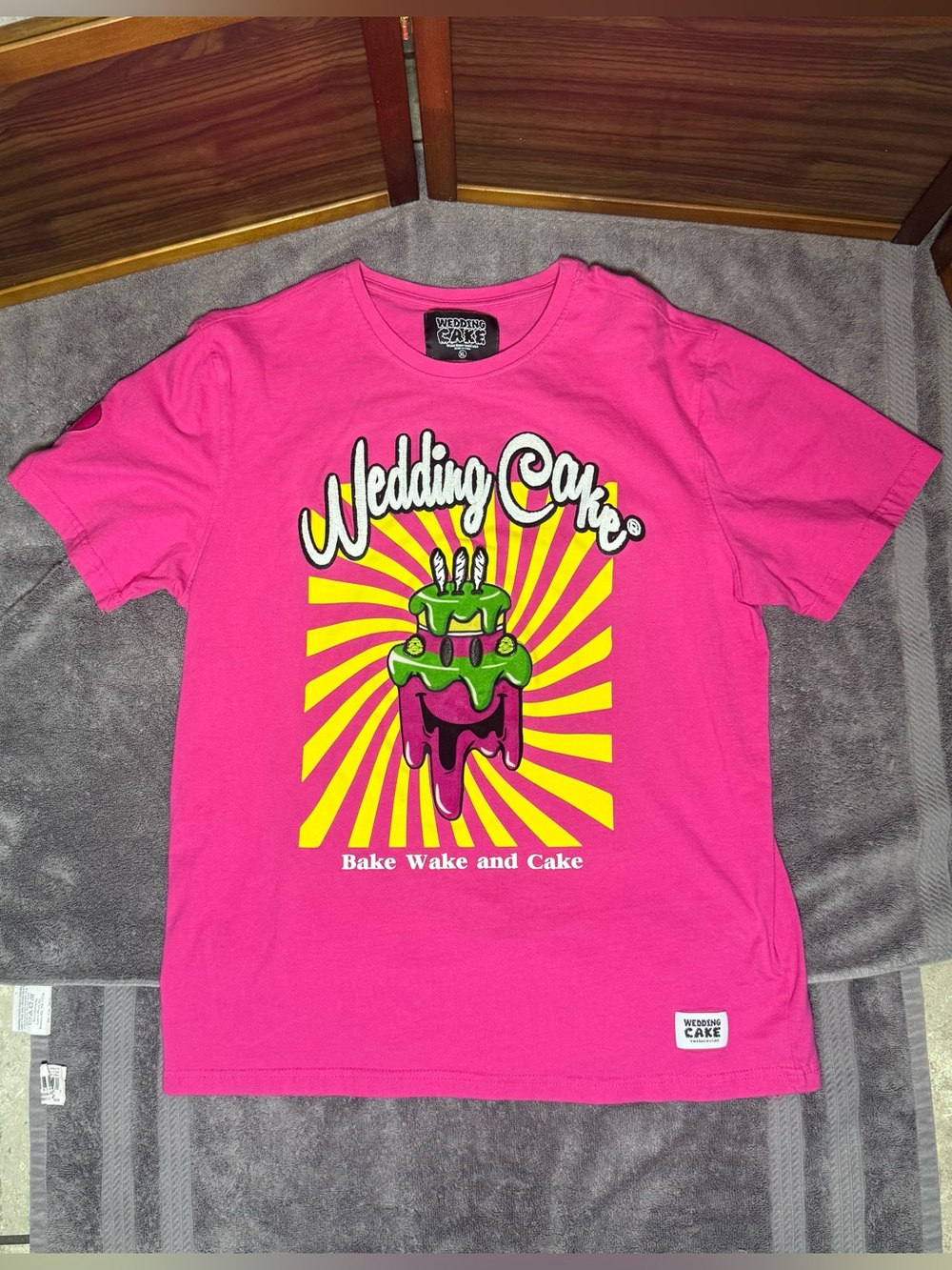 Graphic Tee - 'Bake Wake and Cake'🎂🔥